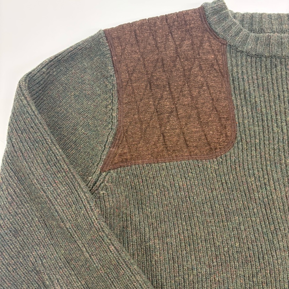 Dubarry of Ireland Made in Ireland Olive Green Wool Blend Crewneck Sweater - Picture 5 of 9